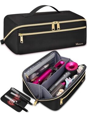 NWT Black Travel Hot Hair Tool Organizer Bag